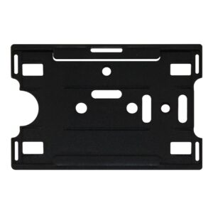 Black rigid landscape card holder